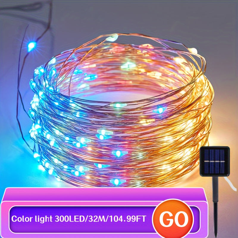 Solar String Lights – 300/100 LED Outdoor Fairy Lights for Garden & Holidays