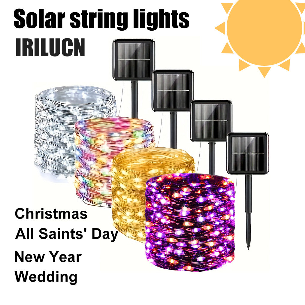 Solar String Lights – 300/100 LED Outdoor Fairy Lights for Garden & Holidays
