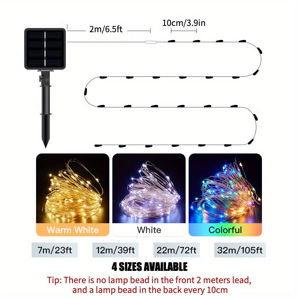 Solar String Lights – 300/100 LED Outdoor Fairy Lights for Garden & Holidays
