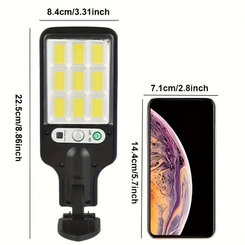 2PCS Outdoor Solar LED Wall Lights with Motion Sensor & Remote