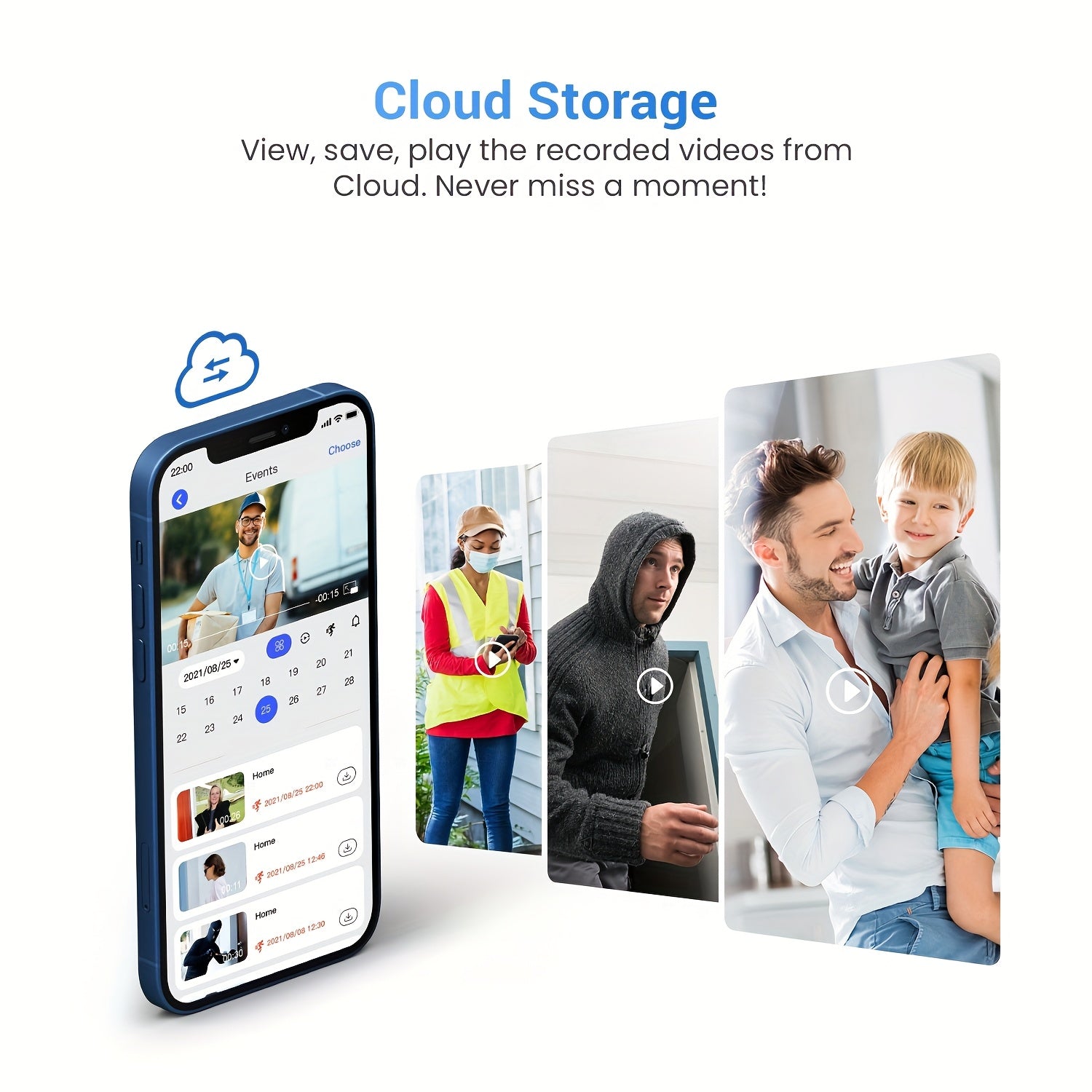 1080P HD Smart Video Doorbell with AI Detection & Night Vision