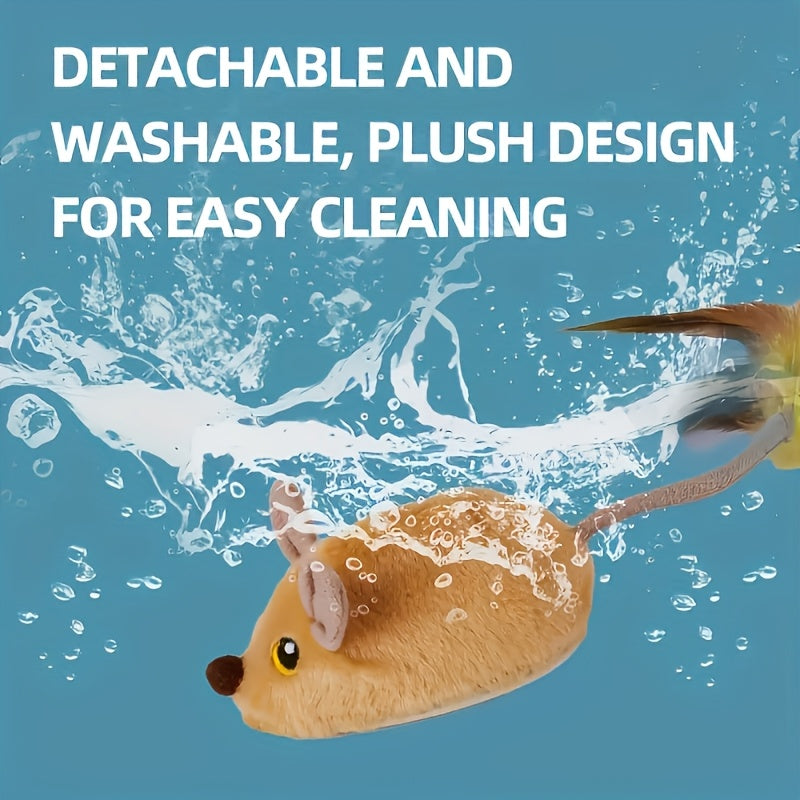 USB Interactive Cat Toy – Electric Mouse with Lights & Sound