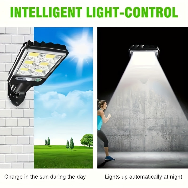 2PCS Outdoor Solar LED Wall Lights with Motion Sensor & Remote