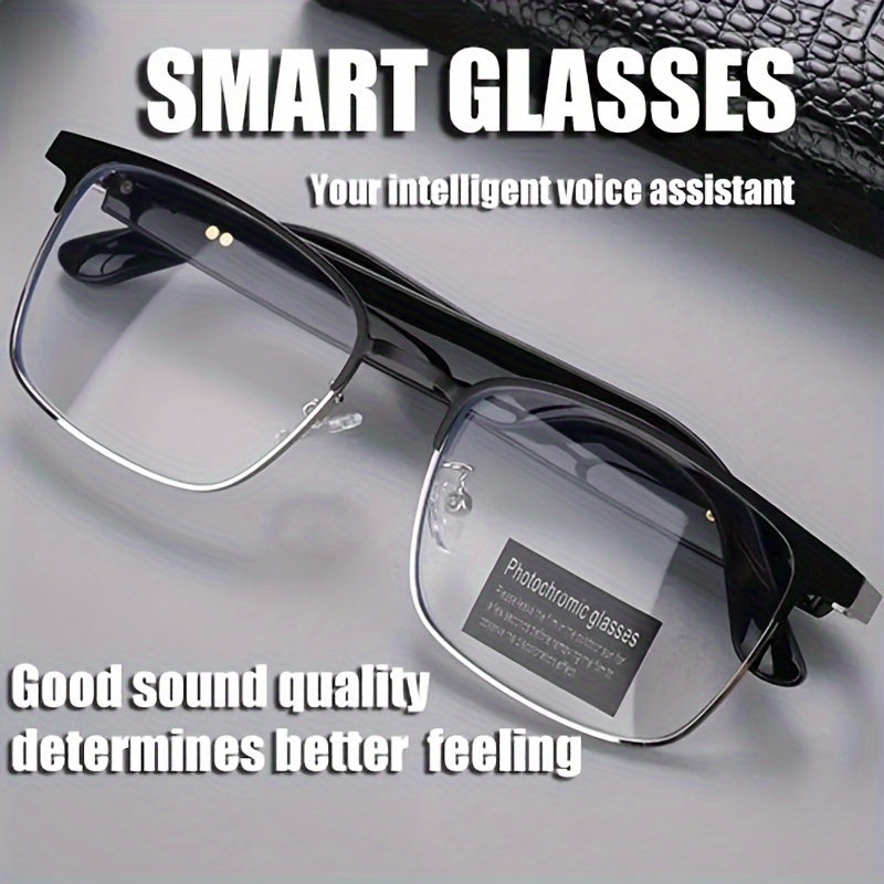Smart Audio Glasses with Auto Dimming & Built-in Speakers