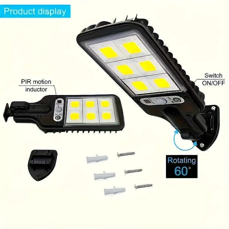 2PCS Outdoor Solar LED Wall Lights with Motion Sensor & Remote