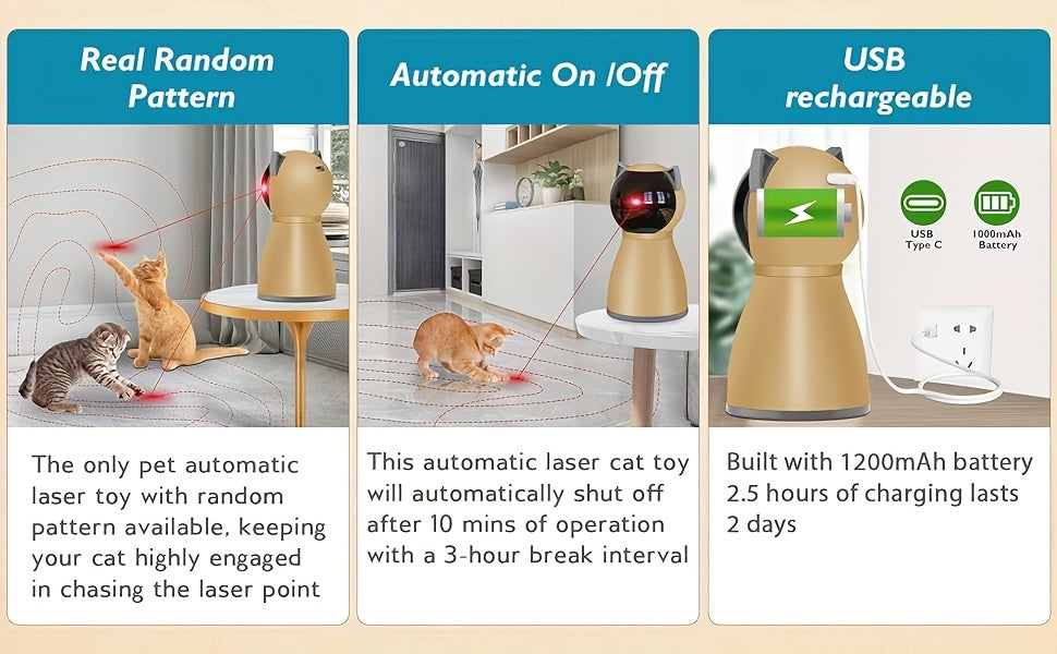 Valonii Automatic Interactive Cat Laser Toy – 2024 Upgrade