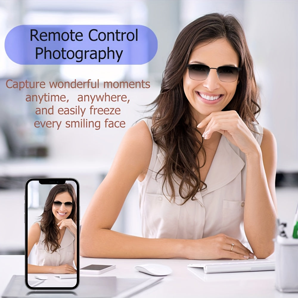 Smart Audio Glasses with Auto Dimming & Built-in Speakers