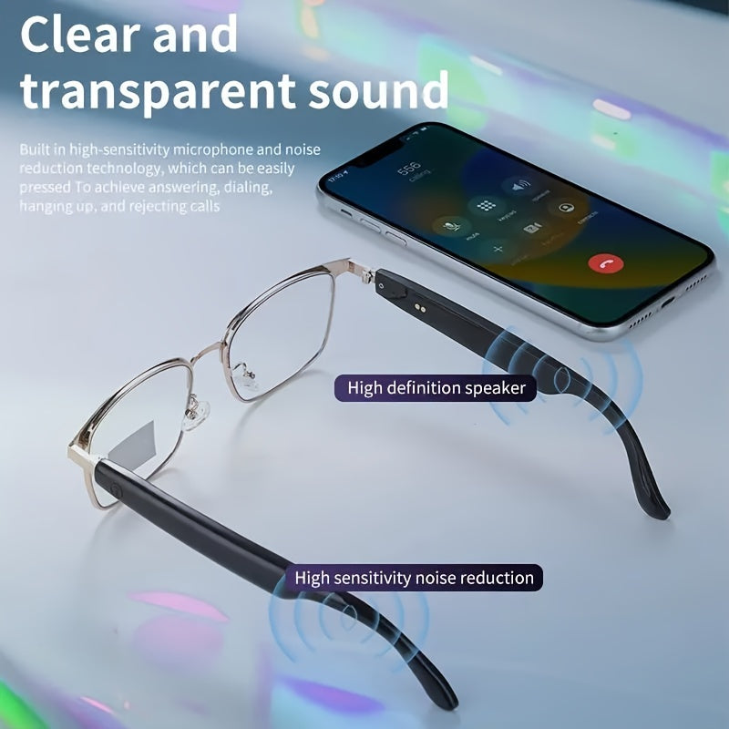 Smart Audio Glasses with Auto Dimming & Built-in Speakers