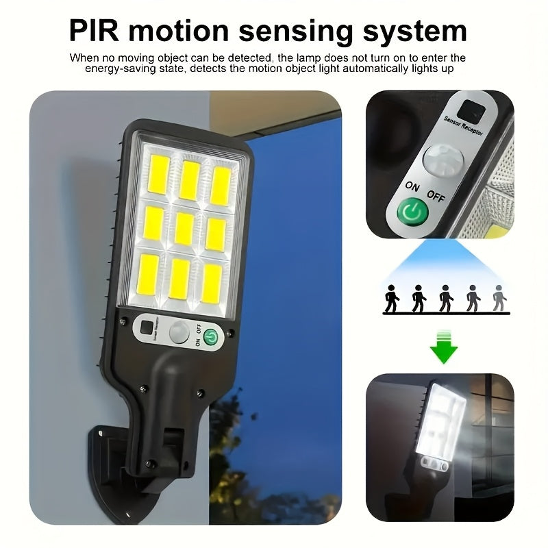 2PCS Outdoor Solar LED Wall Lights with Motion Sensor & Remote