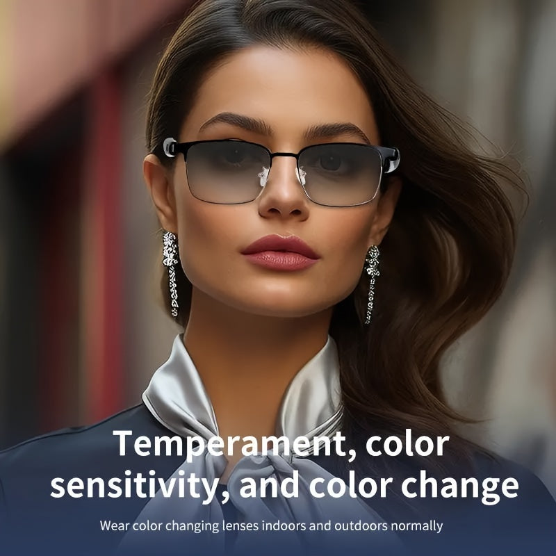 Smart Audio Glasses with Auto Dimming & Built-in Speakers