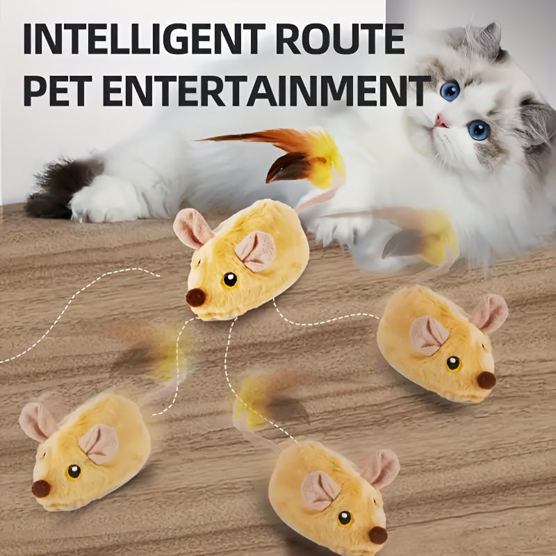 USB Interactive Cat Toy – Electric Mouse with Lights & Sound