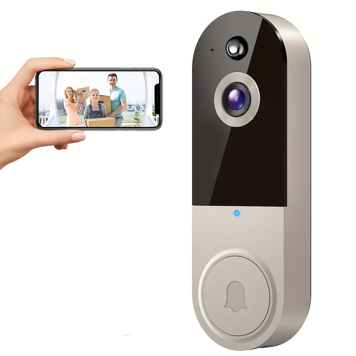 1080P HD Smart Video Doorbell with AI Detection & Night Vision