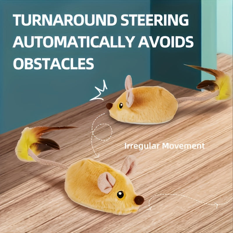 USB Interactive Cat Toy – Electric Mouse with Lights & Sound