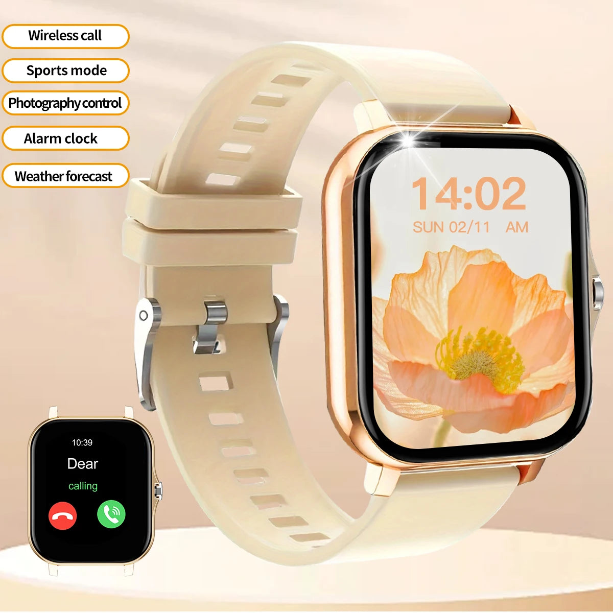 Bluetooth Smartwatch with Touch Dial & Fitness Tracker