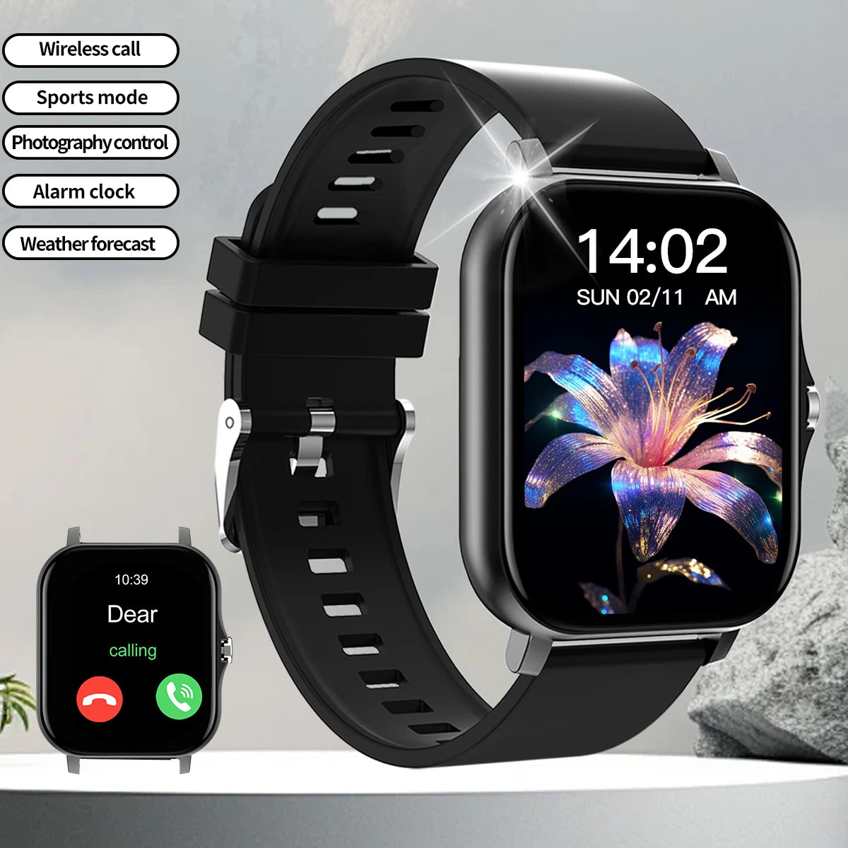 Bluetooth Smartwatch with Touch Dial & Fitness Tracker