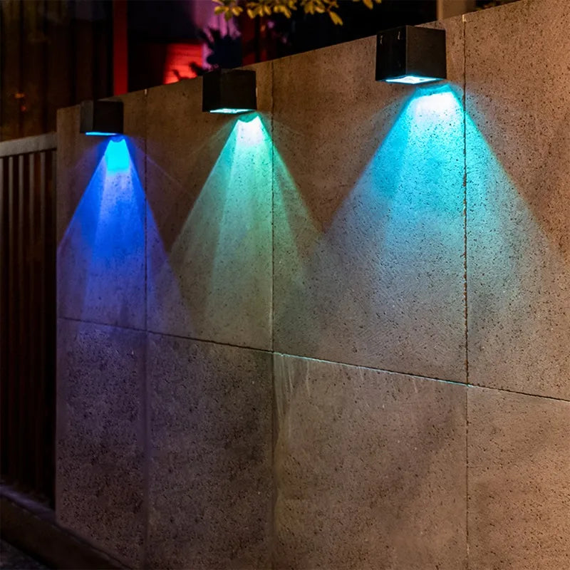 2-Pack Solar RGBW Landscape Wall Lights