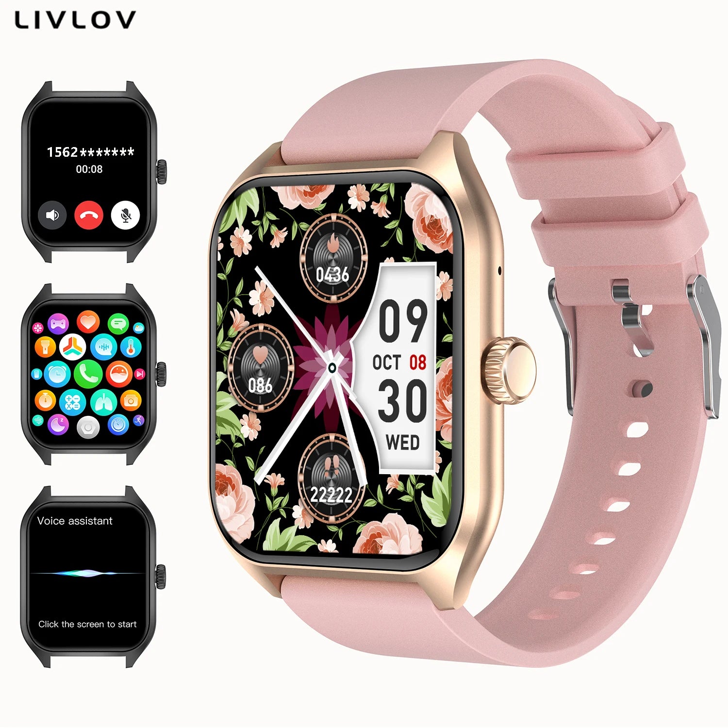 AI Voice Assistant Smart Watch with 1.96" HD Screen