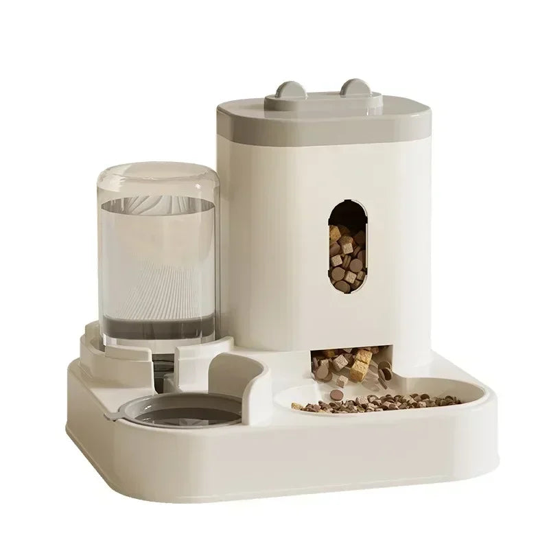 Automatic Pet Feeder & Water Fountain Bowl with Raised Stand