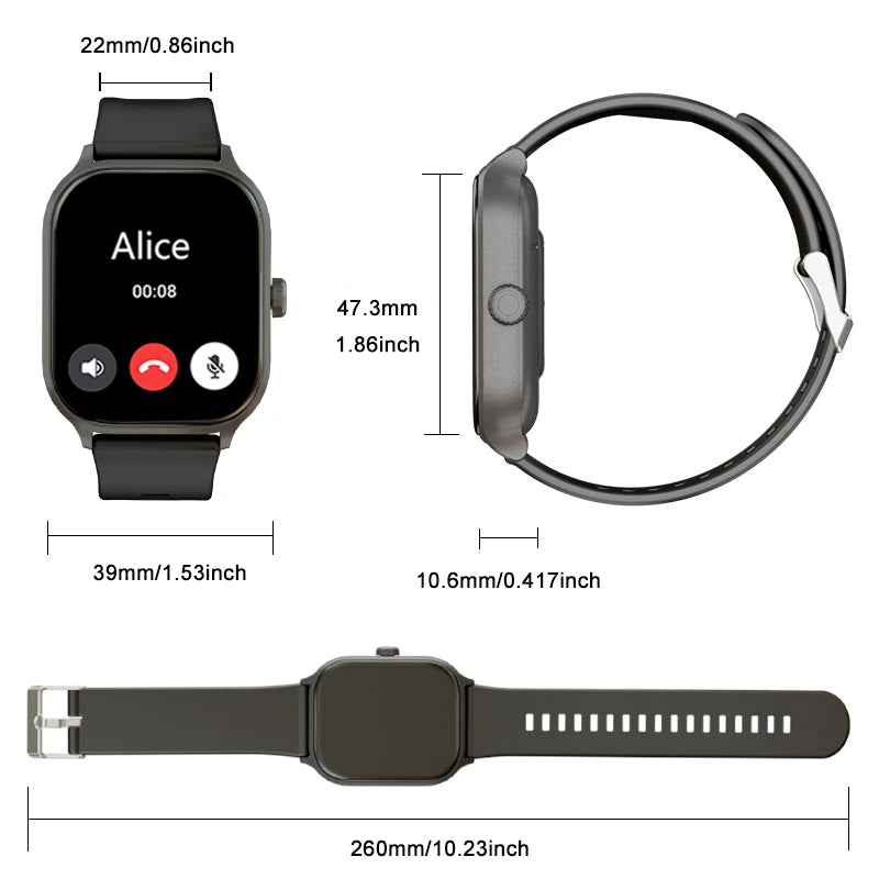 Smart Watch with Wireless Calling & Multi-Sport Modes