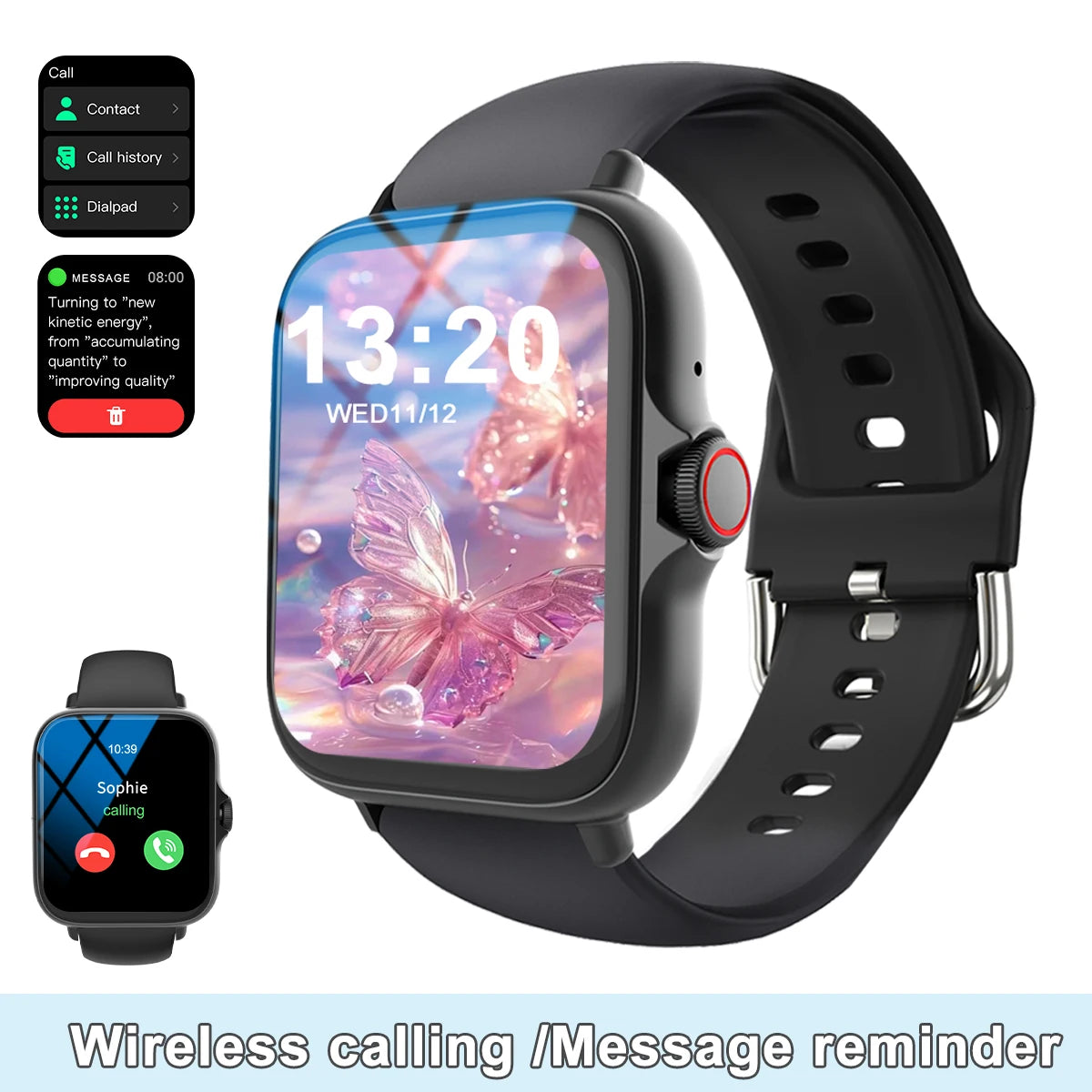 Full Touch Screen Smart Watch with Call & Music Control