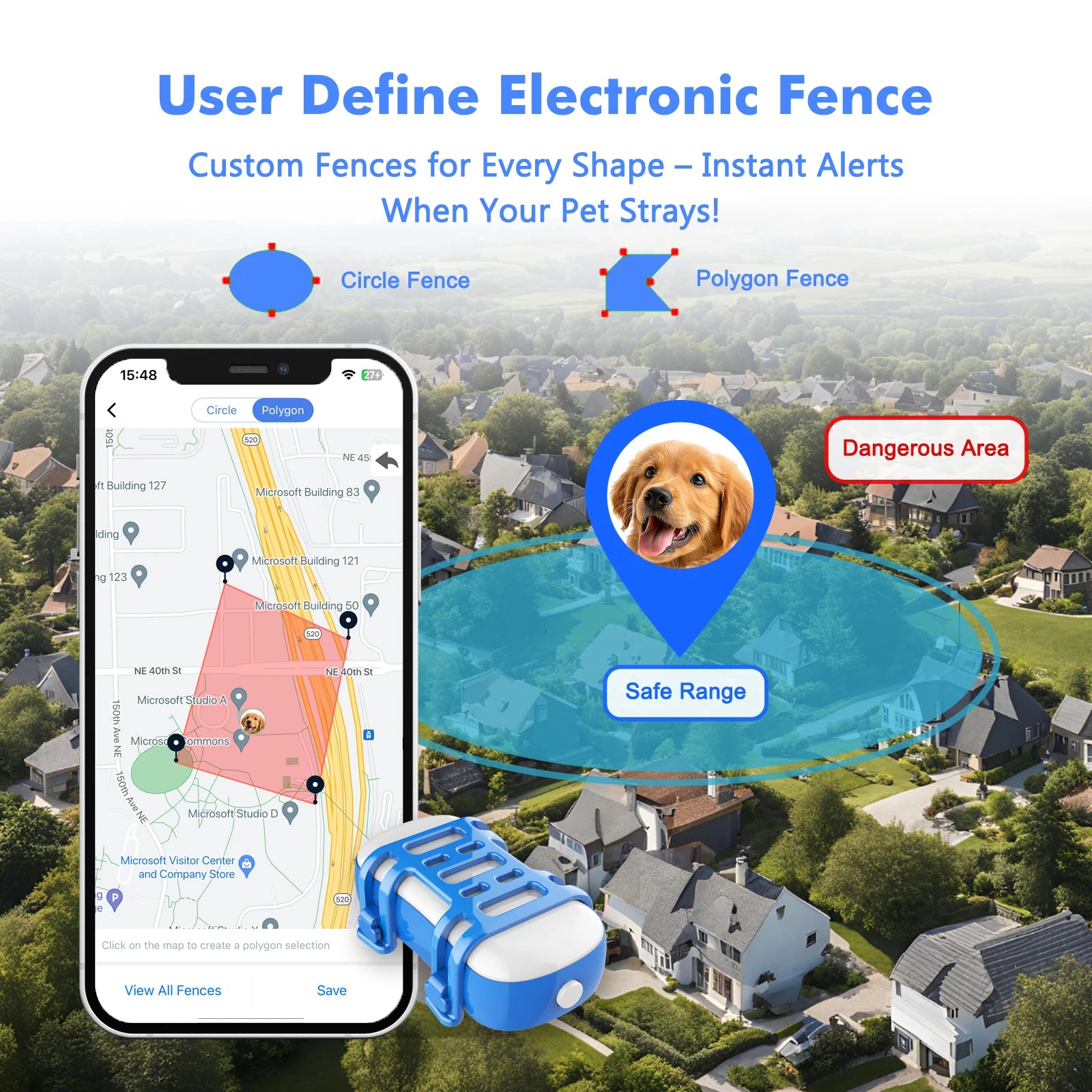 4G GPS Pet Tracker – Waterproof Smart Locator with App