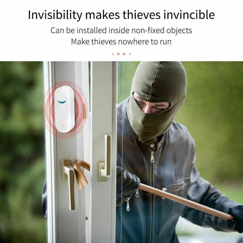 Smart Wi-Fi Door & Window Alarm Sensor – Tuya, Alexa, Google Compatible