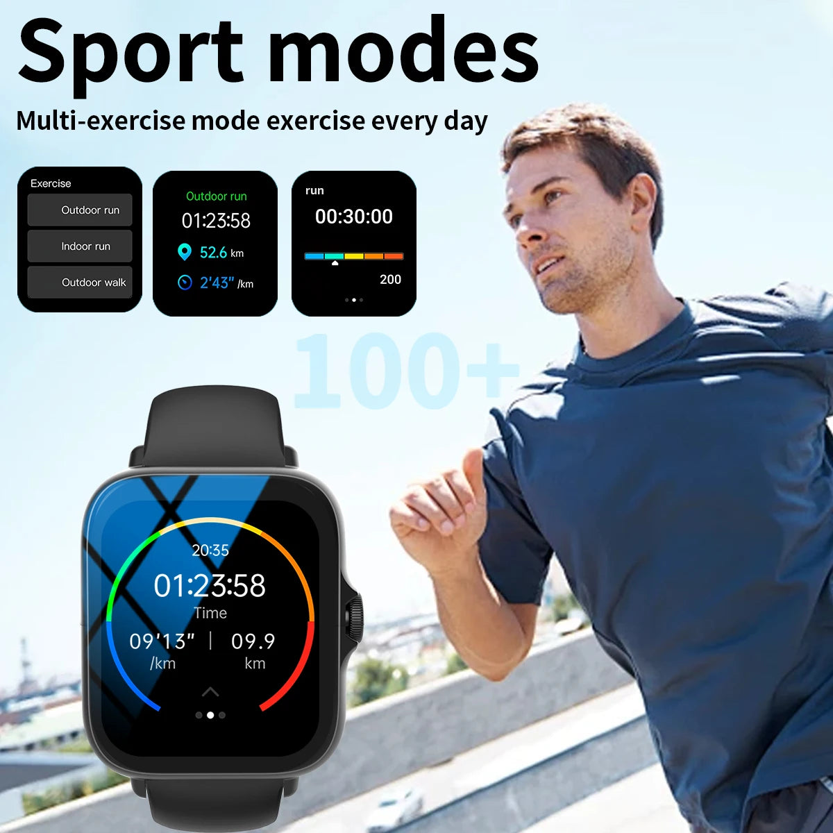 Smart Watch with Call Function & Multi-Sport Modes