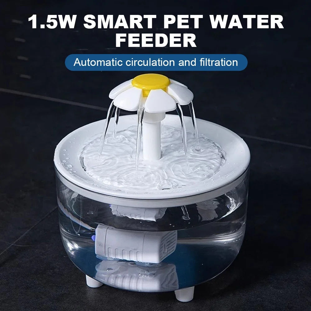 1200ml Electric Cat Water Fountain with USB Filter