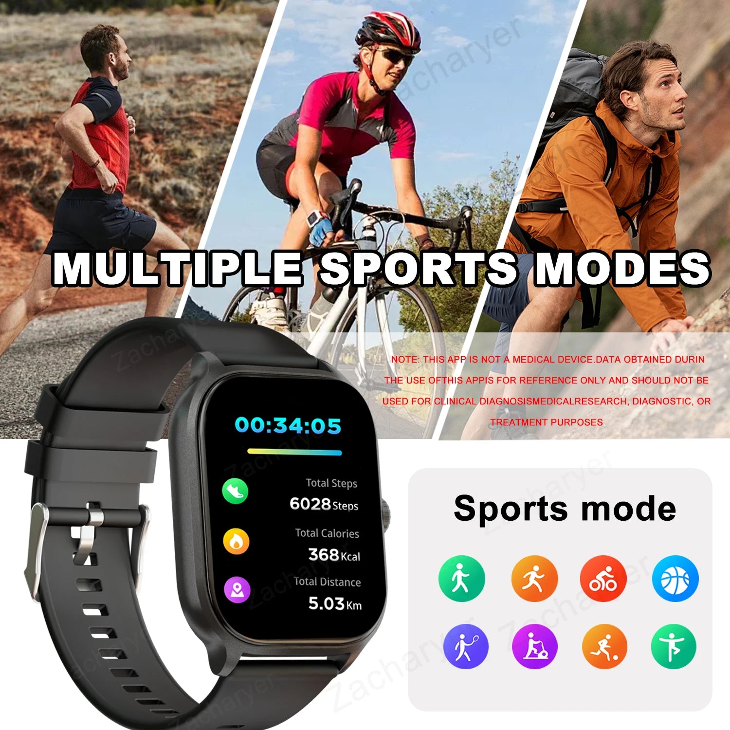 Smart Watch with Wireless Calling & Multi-Sport Modes