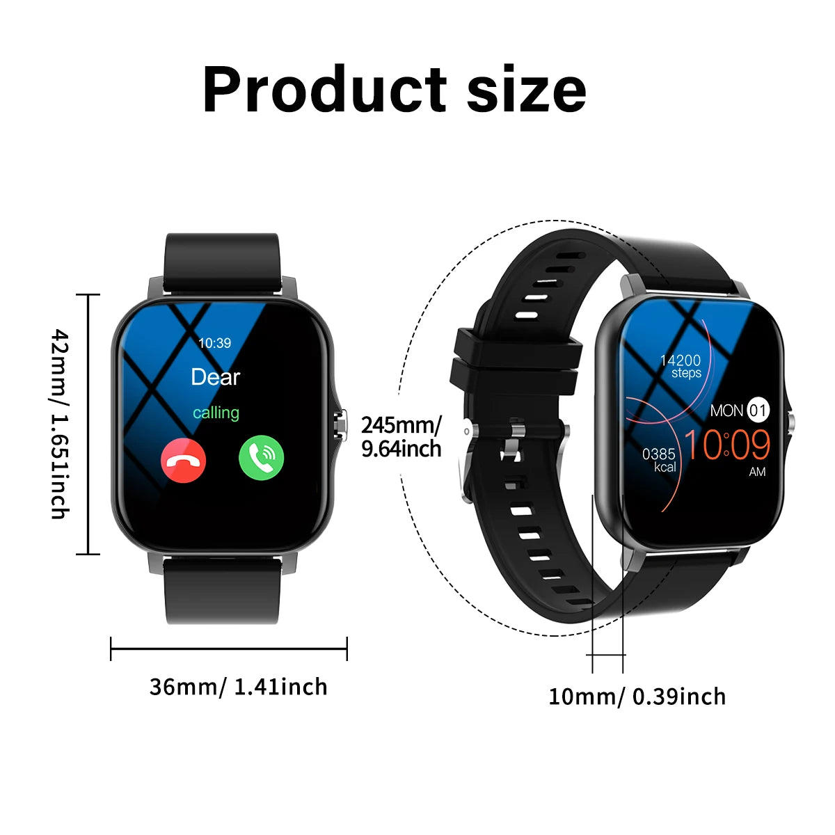 Bluetooth Smartwatch with Touch Dial & Fitness Tracker