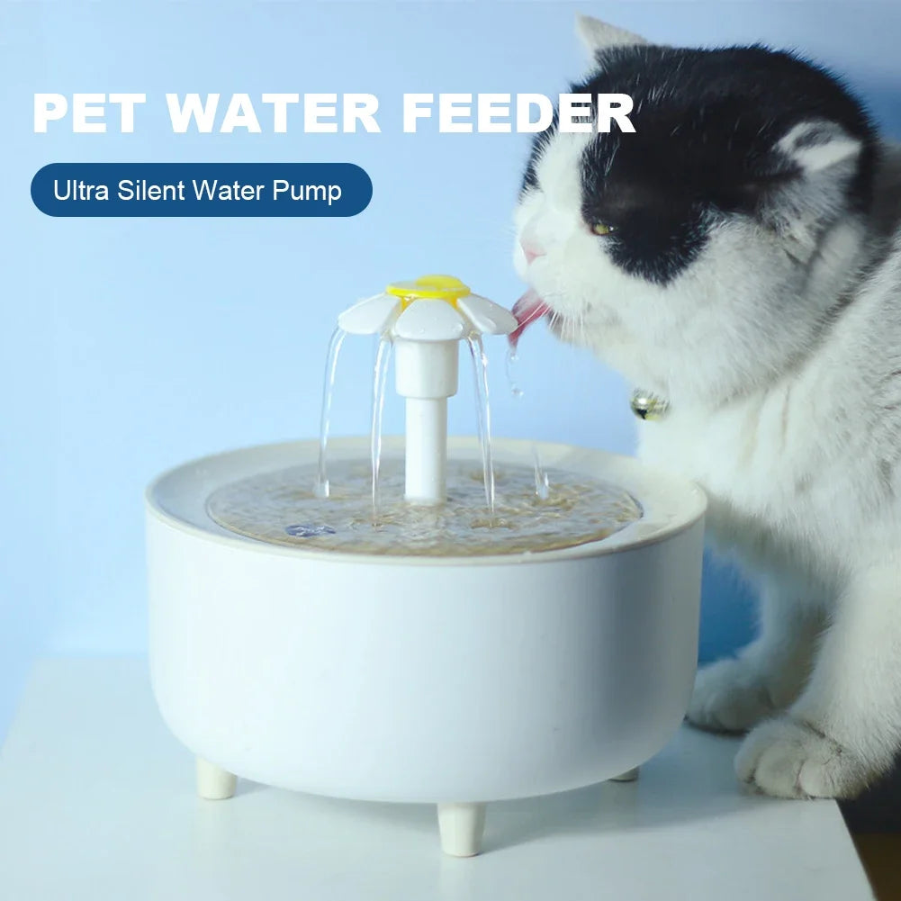 1200ml Electric Cat Water Fountain with USB Filter