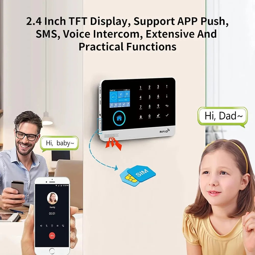 WiFi GSM Wireless Home Alarm System – 24-Piece Kit