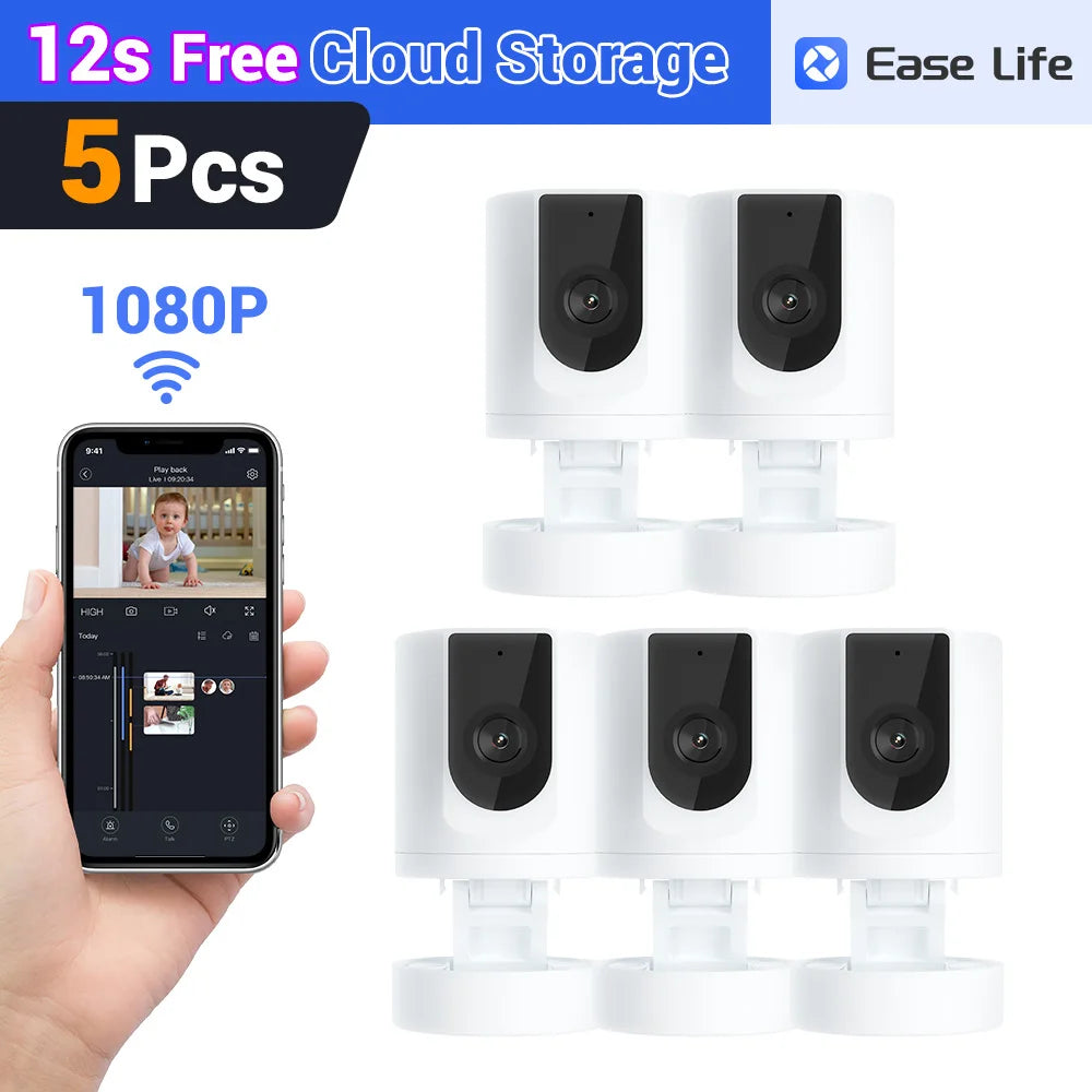 Foldable Indoor Pet Security Camera with Phone App