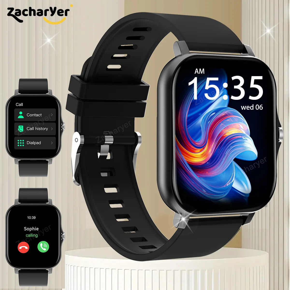 Bluetooth Smartwatch with Touch Dial & Fitness Tracker