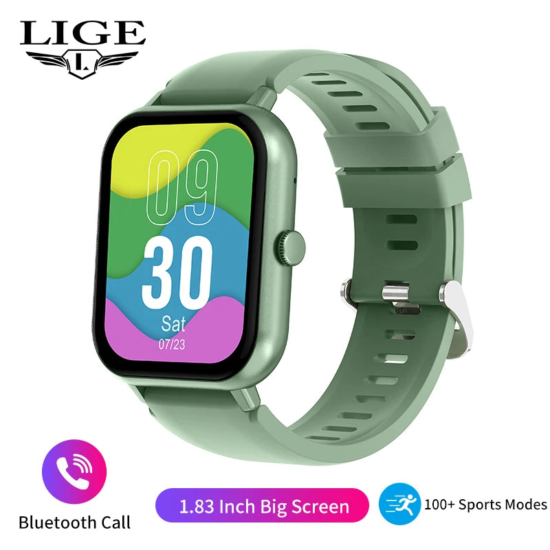 LIGE Waterproof Smart Watch with Bluetooth Call & Voice Assistant
