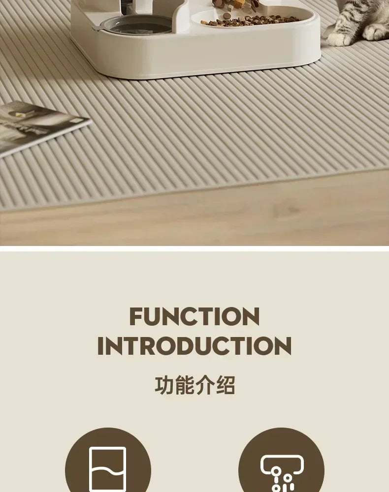 Automatic Pet Feeder & Water Fountain Bowl with Raised Stand