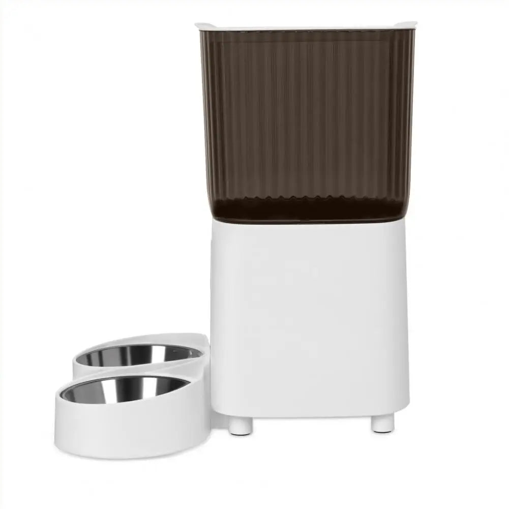 Smart WiFi Pet Feeder with Dual Bowls & 5L Storage