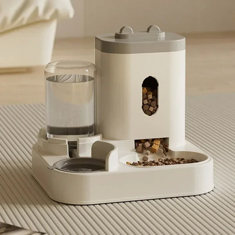 Automatic Pet Feeder & Water Fountain Bowl with Raised Stand