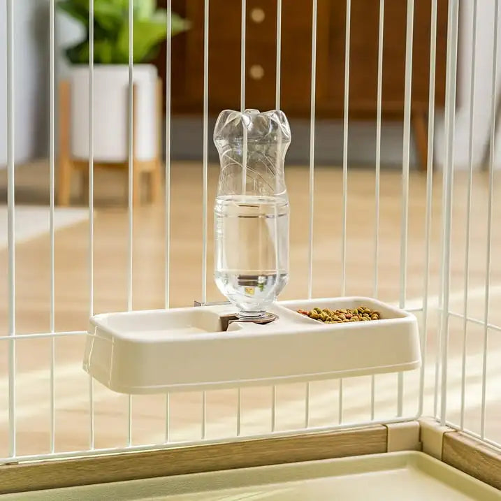 Beige Pet Crate Water Feeder