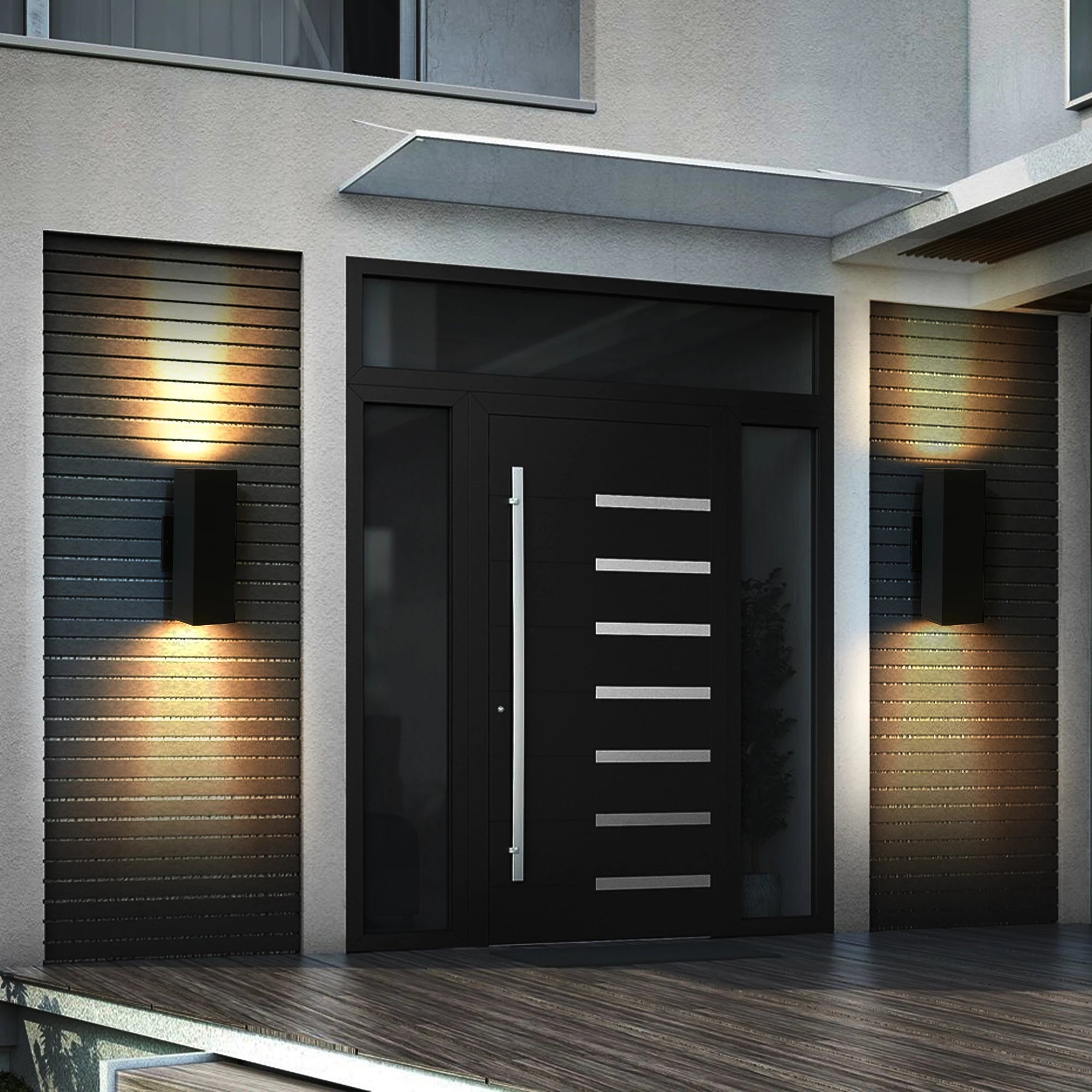 2-Pack Outdoor Up & Down Wall Sconce Lights