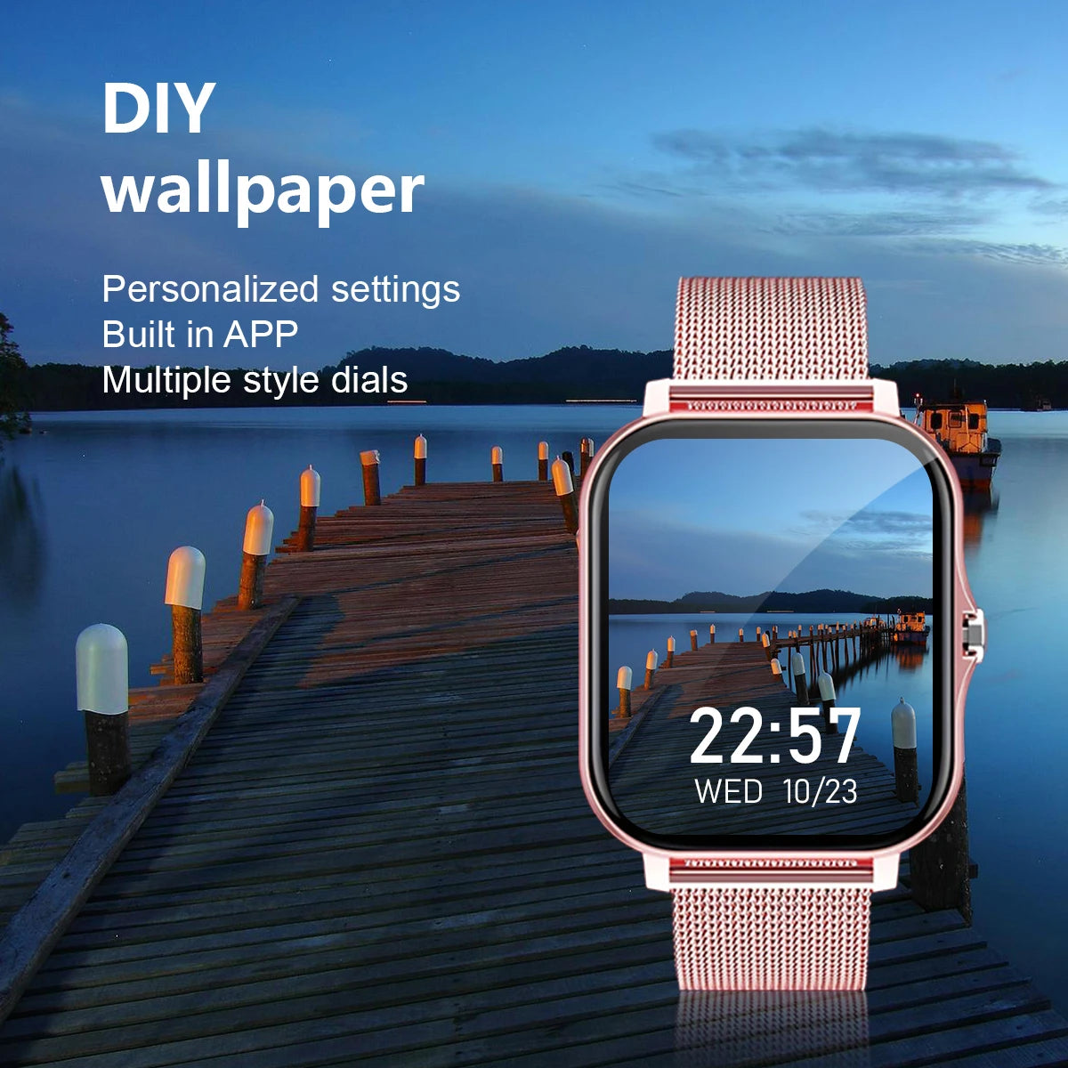 Smart Watch with Wireless Calling & Fitness Monitoring