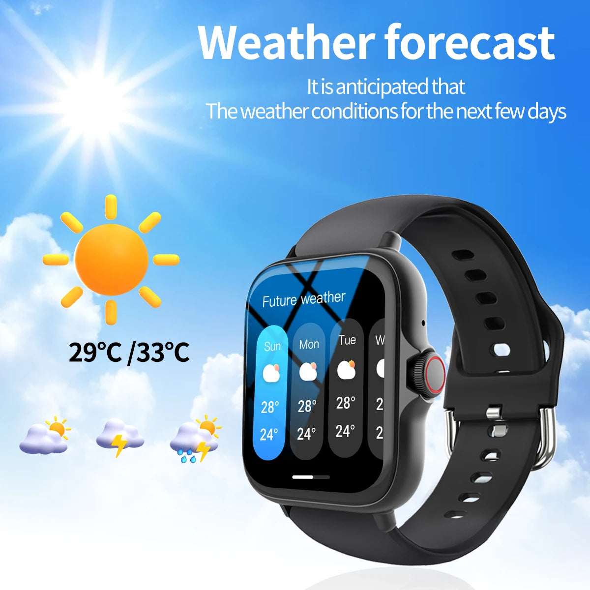 Full Touch Screen Smart Watch with Call & Music Control