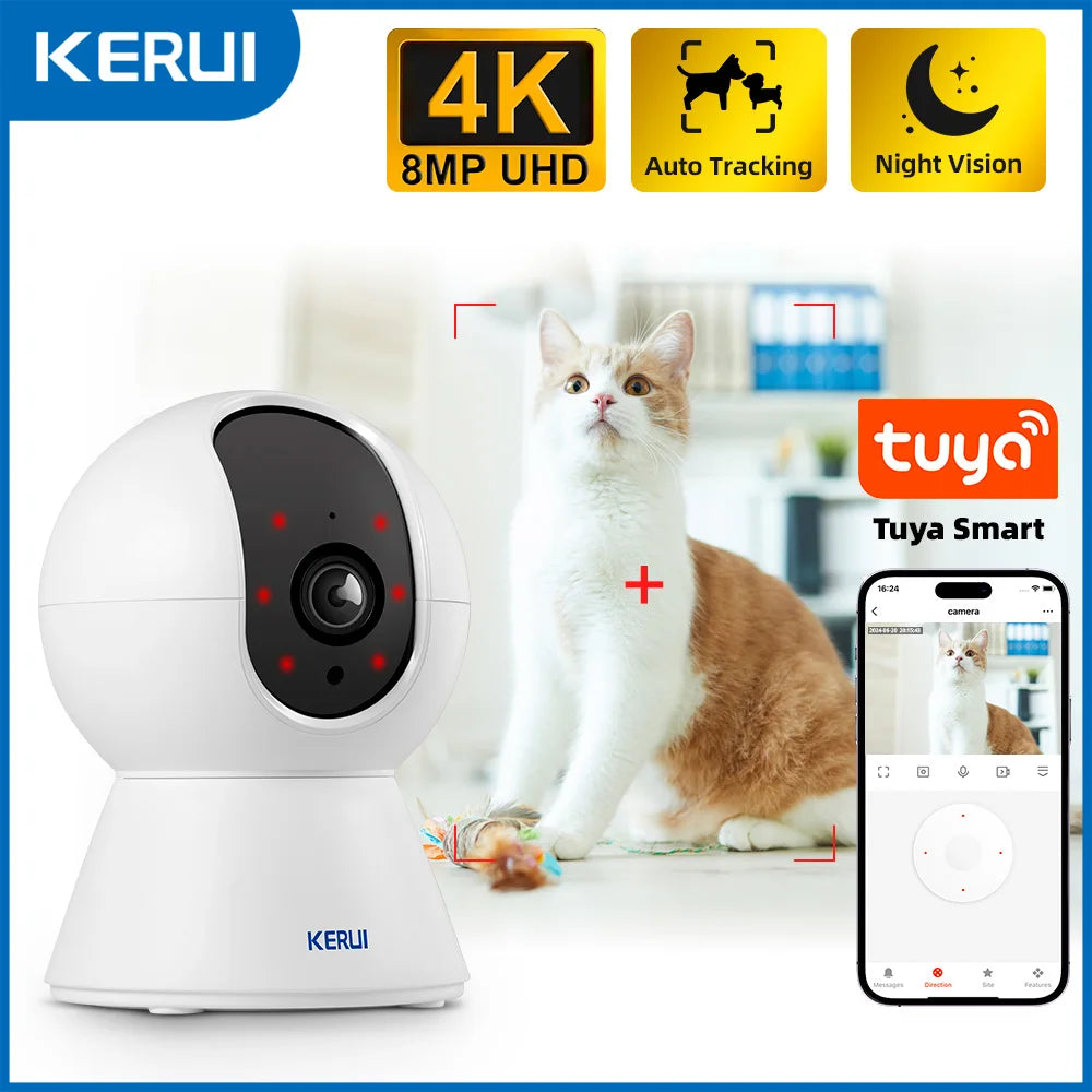 KERUI 4K WiFi Pet Camera – Smart Home Security Cam