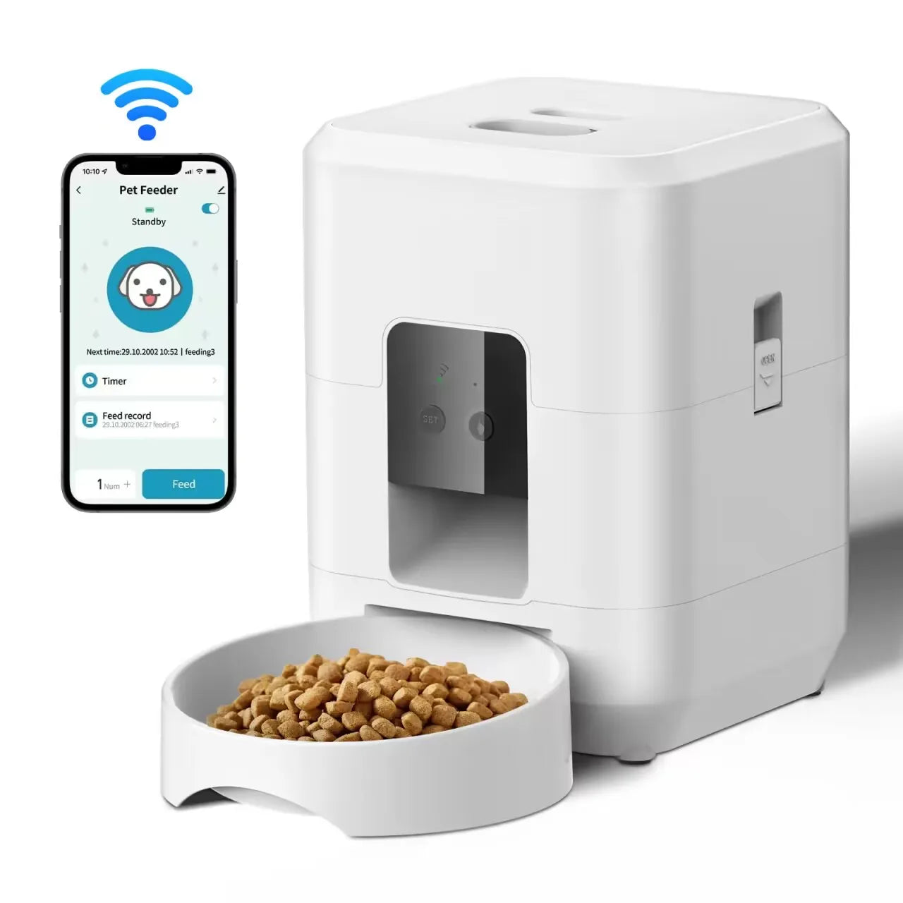 Smart Automatic Pet Feeder with Timed Slow Feeding Bowl