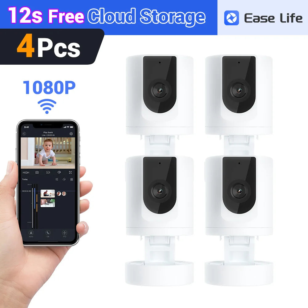 Foldable Indoor Pet Security Camera with Phone App