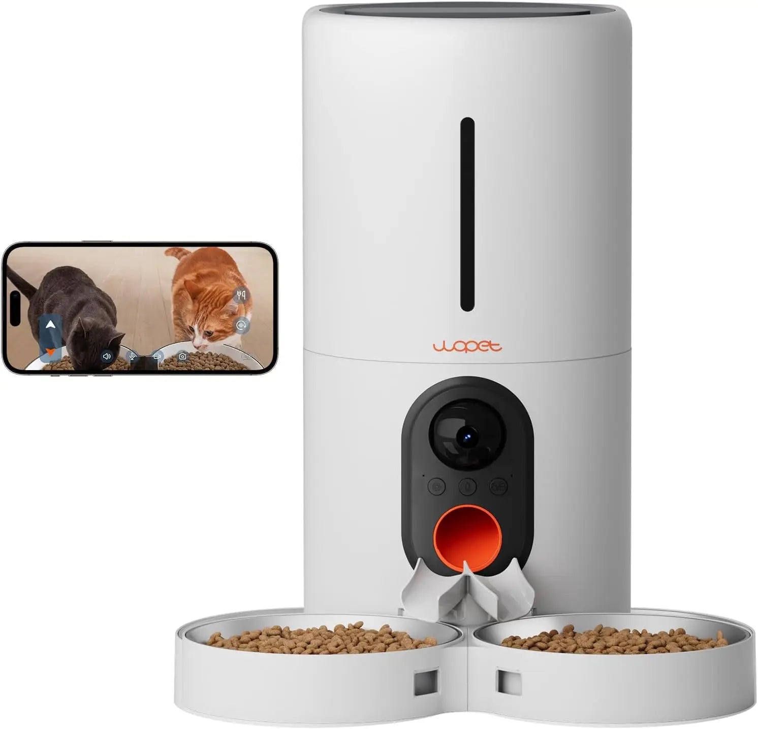 5G WiFi Automatic Pet Feeder for Two Cats or Dogs, 6L
