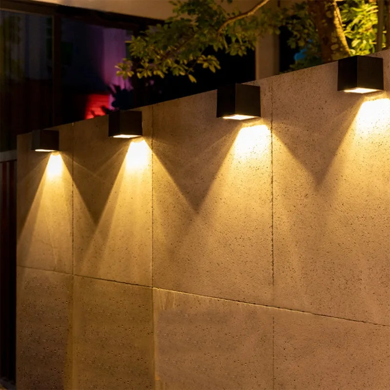 2-Pack Solar RGBW Landscape Wall Lights
