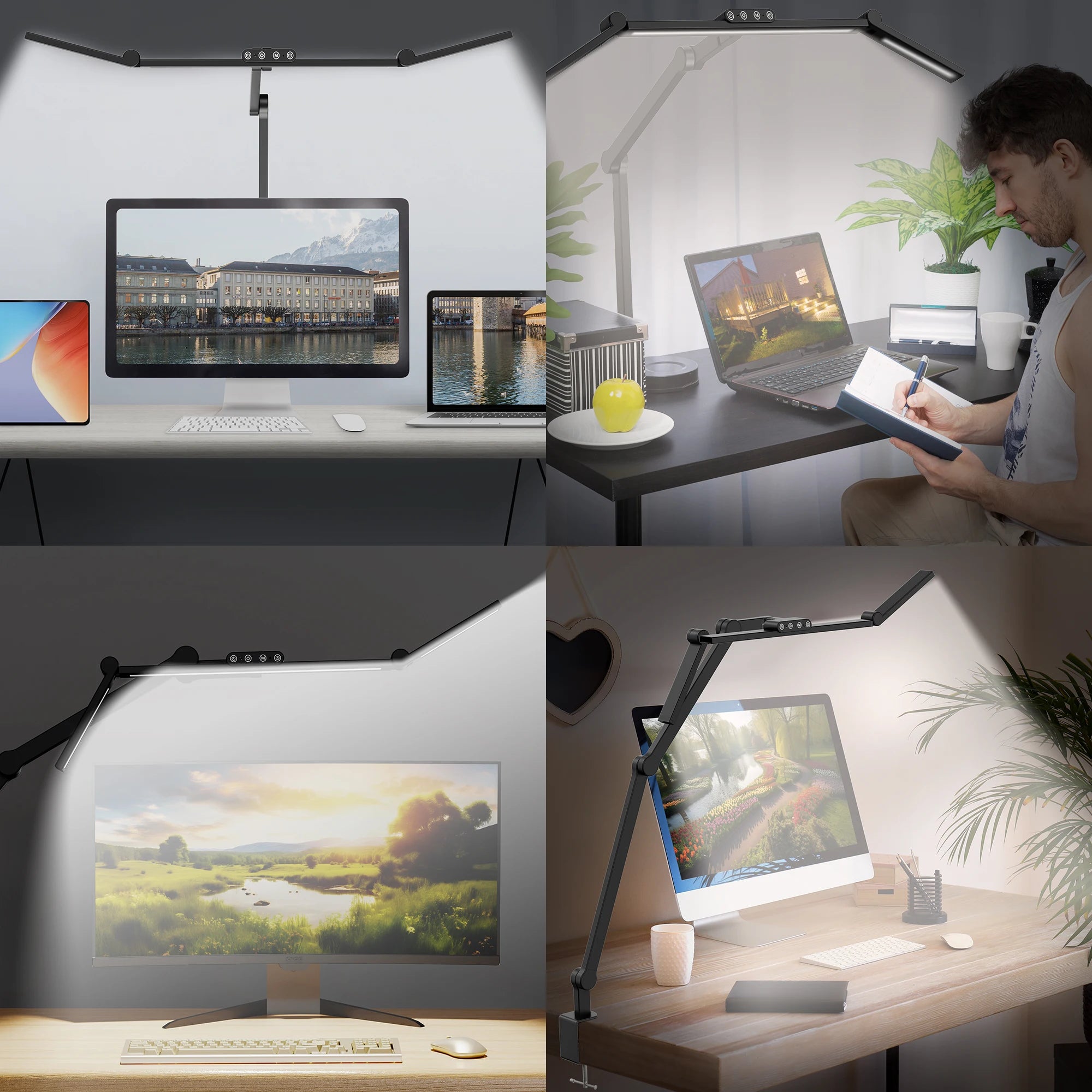 LED Architect Desk Lamp with Clamp & Auto Dimming