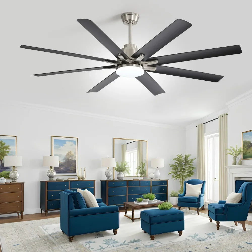 66-Inch Low Profile Ceiling Fan with Light & Remote