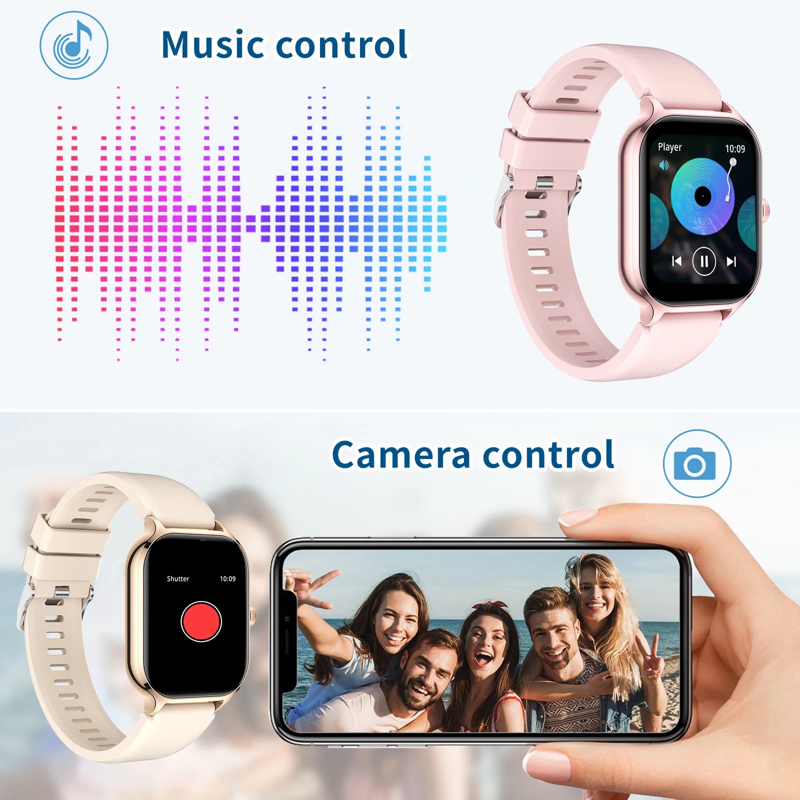 Smart Watch with Wireless Calling & Fitness Monitoring